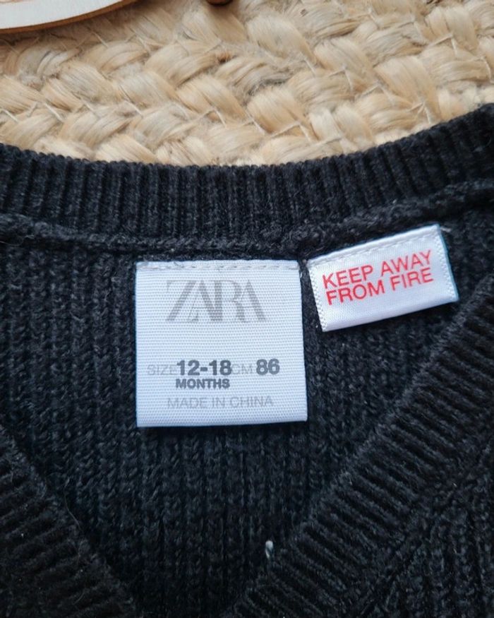 🌼 Gilet 12-18mois fille - 86cm - , Zara (Noir) 🌼 - photo numéro 2