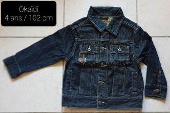 Veste en jean bleue OKAÏDI 4 ans 102 cm TBE