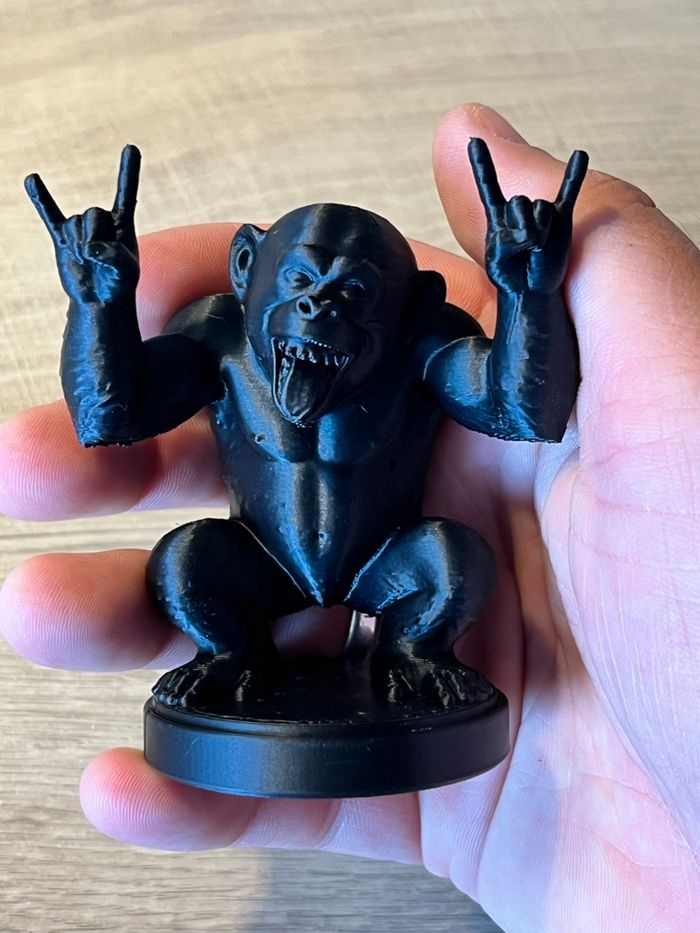 🦍 Figurine Singe Rock Noir – Objet déco original - photo numéro 2
