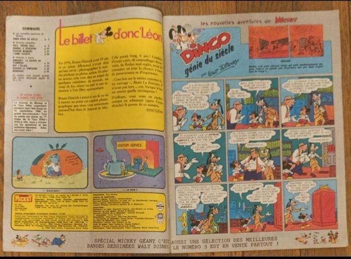 Ancien journal de mickey avec poster N°1467 de 1980 vintage - photo numéro 5