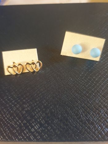 Lot 2 paires boucles d'oreilles fille 