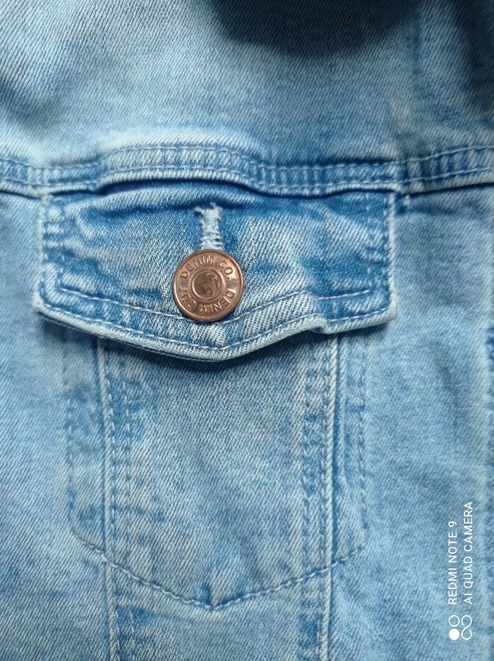 Veste en jean fille bleu stone, taille 11-12 ans, Primark - photo numéro 3