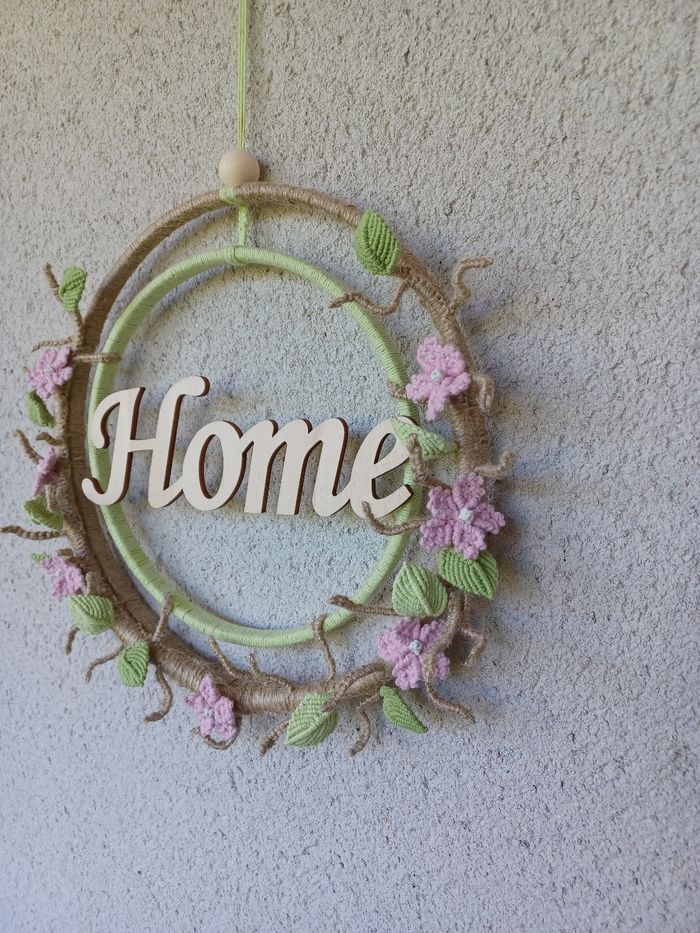 Couronne macramé printanière - photo numéro 3