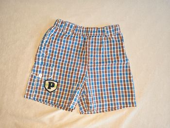 Short à carreaux Disney 12 mois