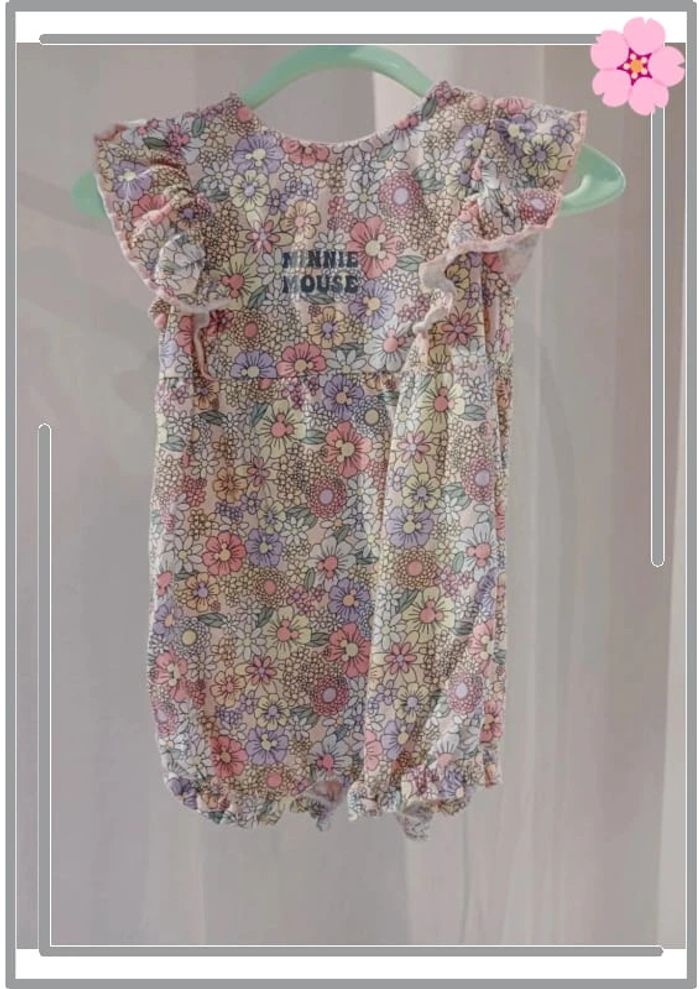 Combinaison été fleurie Minnie 9 mois