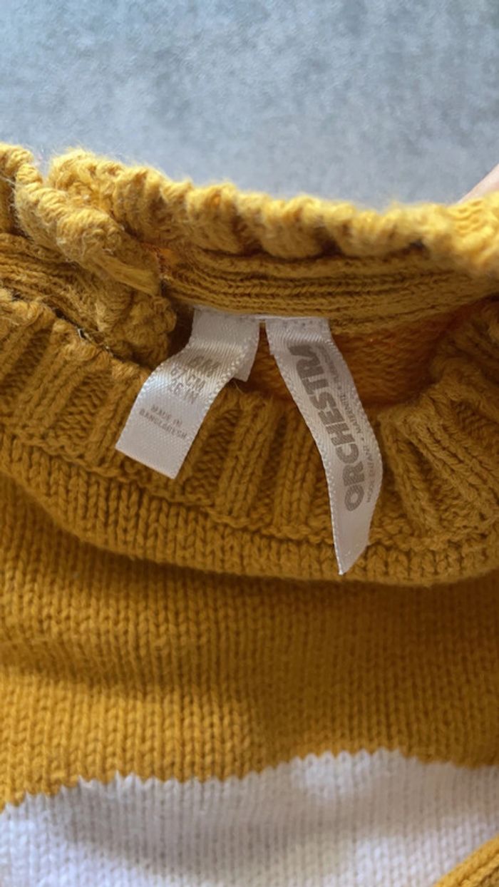 Pull blanc et jaune - photo numéro 3