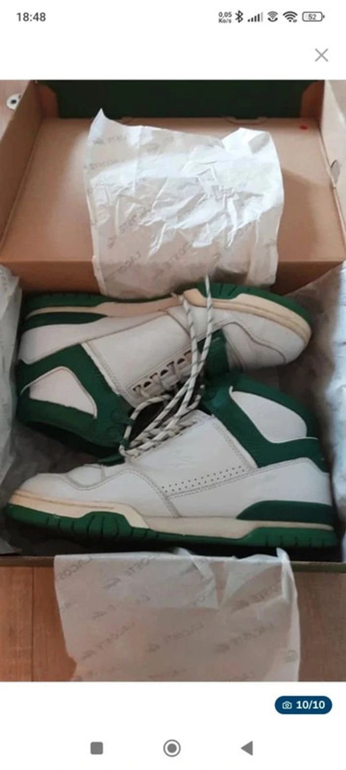 🍒 Baskets Montantes Lacoste Missouri Mid 319 White & Green T42🍒 - photo numéro 13