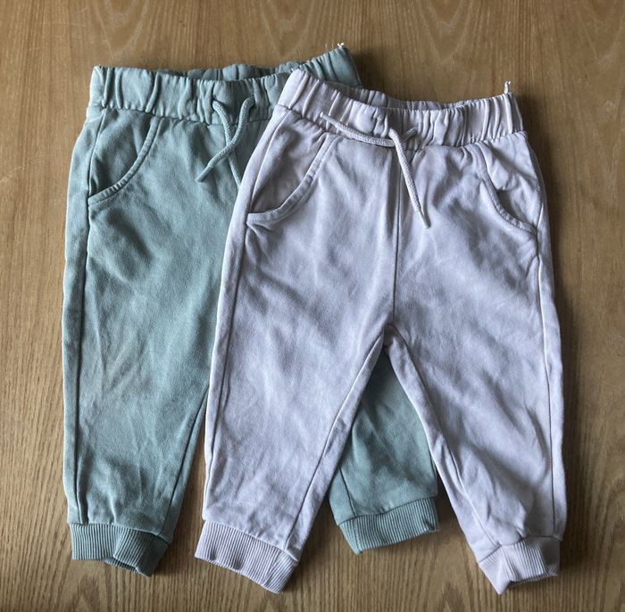 lot 2 pantalons de jogging en molleton bébé 9/12 mois