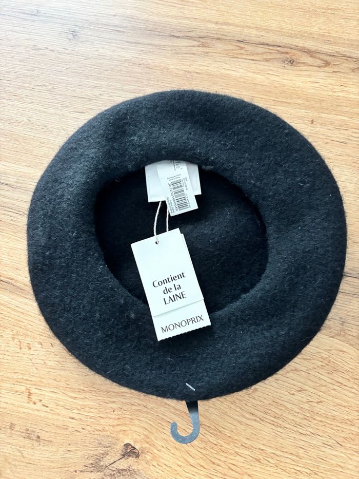 Béret noir en laine Monoprix