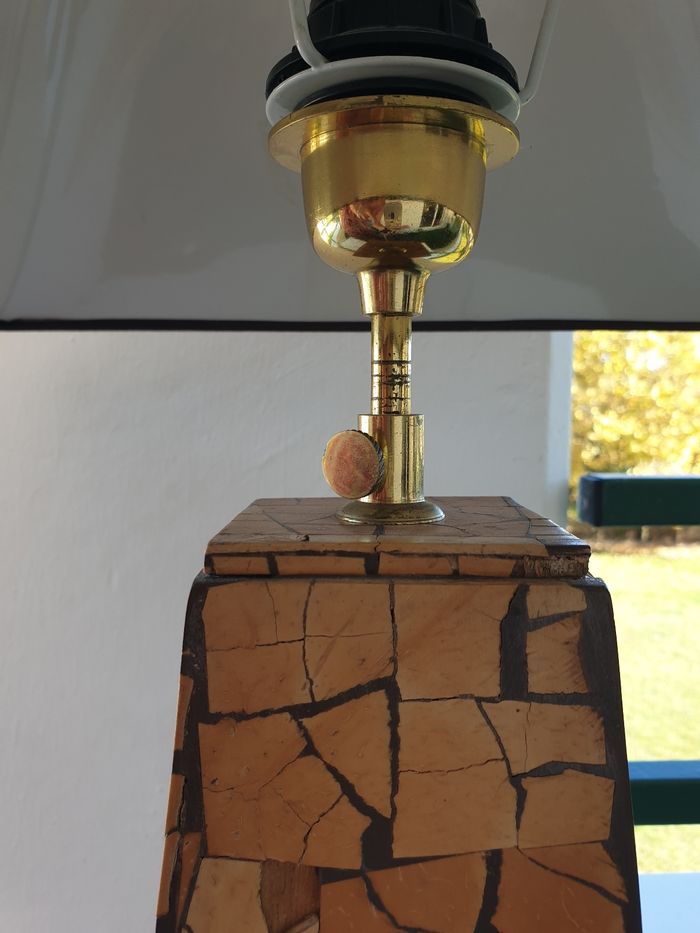 Lampe indonésienne en coco. 75cm - photo numéro 7