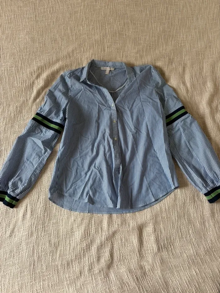 Blouse, esprit à rayures bleues, taille 40