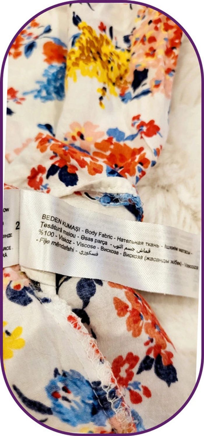 Chemise fleurie femme - Taille M - Marque DeFacto - Multicolore - Très bon état - photo numéro 8