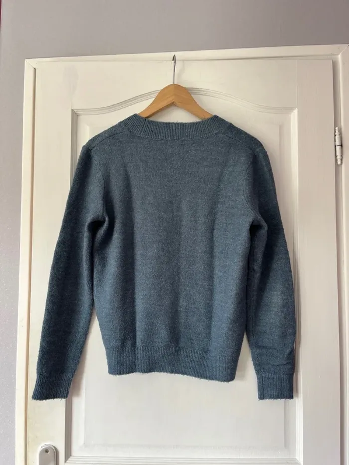 Pull col V – Bizzbee – Taille S – Bleu - photo numéro 4