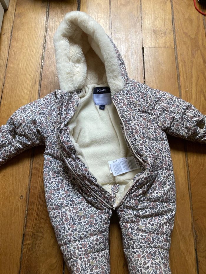 Combinaison pilote fleurs bébé hiver Kiabi - 1 mois - photo numéro 2