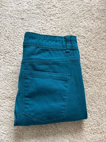 Jean skinny bleu vert canard