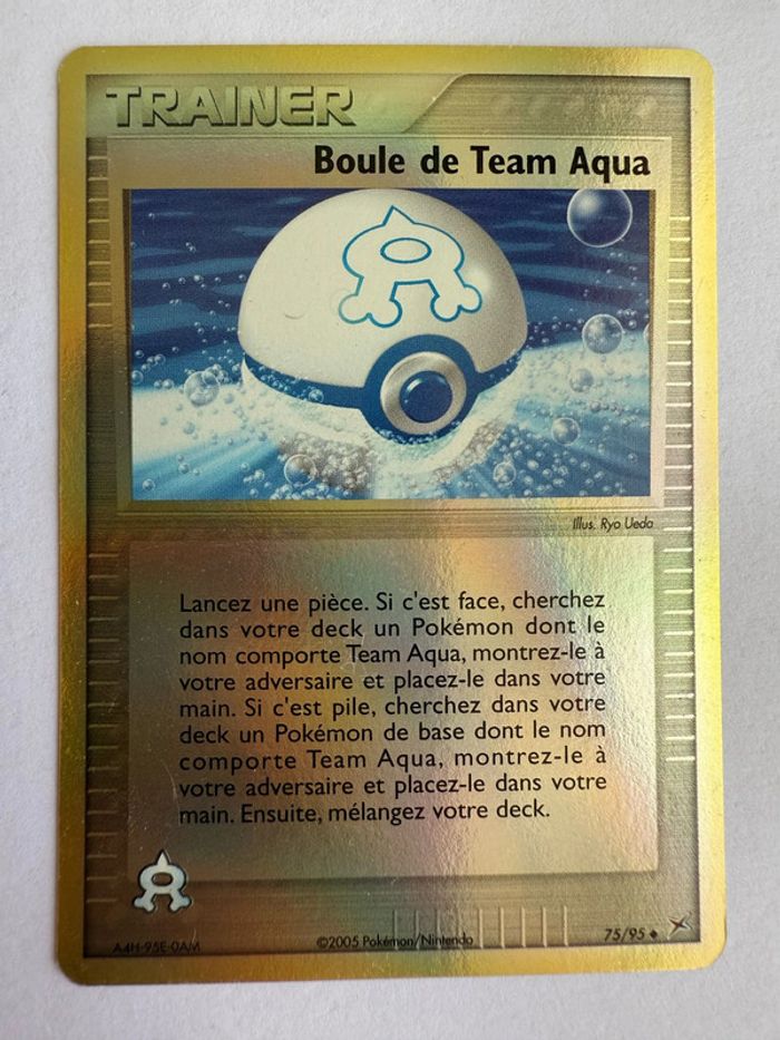 Carte Pokémon Boule de Team Aqua reverse 75/95 Bloc EX Team Magma VS Team Aqua FR