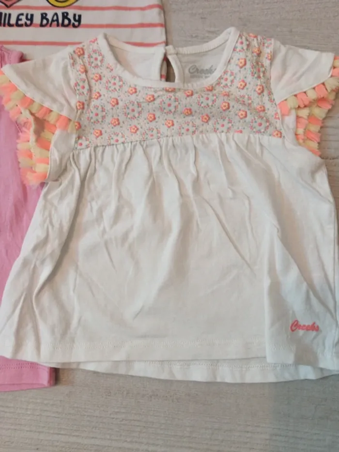Lot de 5 Tshirt manches courtes 12 mois - photo numéro 2