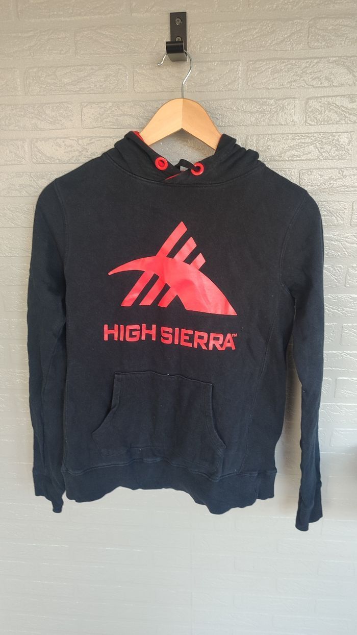 Sweat a capuche t 14 ans noir et rouge