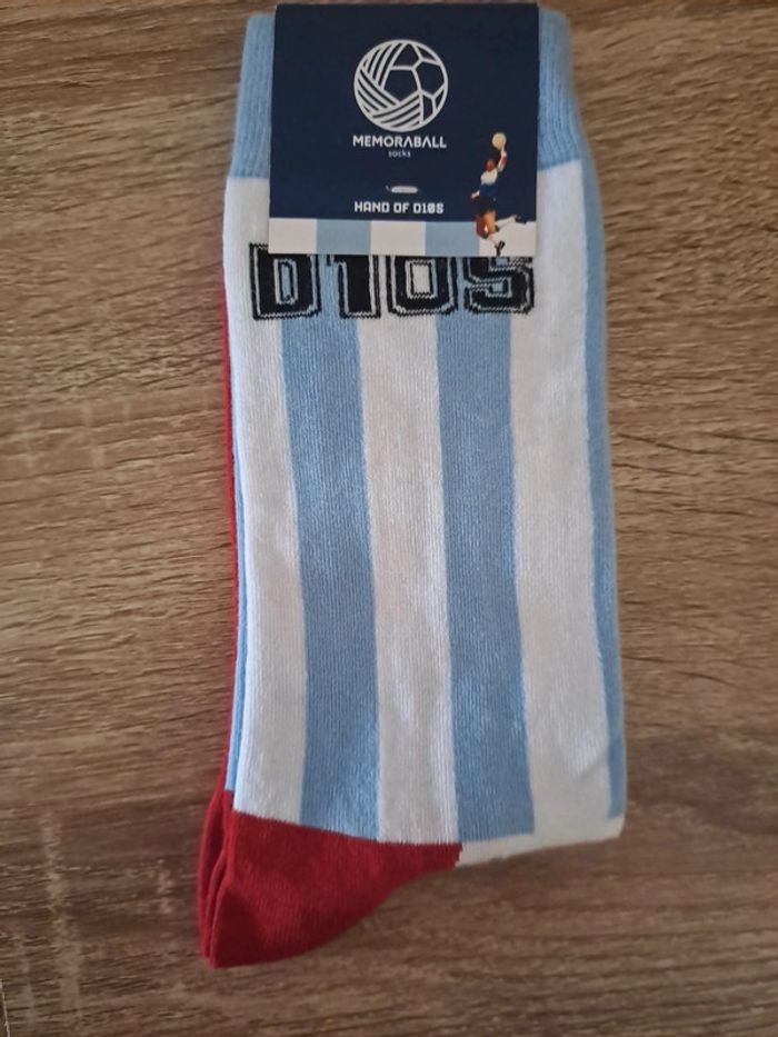 Paire de chaussettes memoraball diego maradona D10S neuves football 41/46 calzini uomo mano calcio