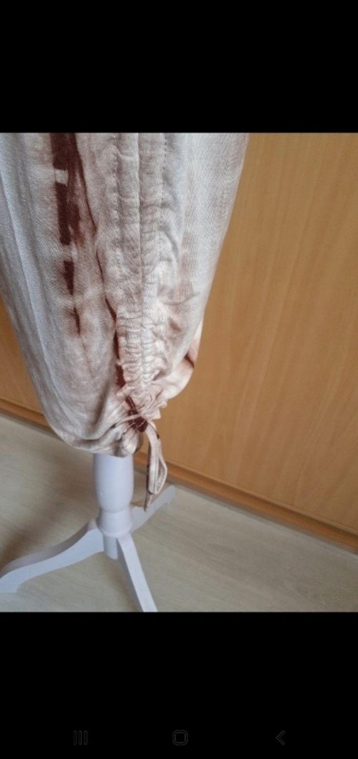 Jolie robe shein moulante t s beige grenat blanc - photo numéro 6