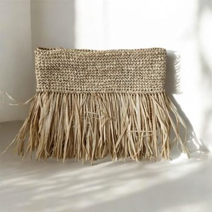 Pochette en raffia/paille - photo numéro 2