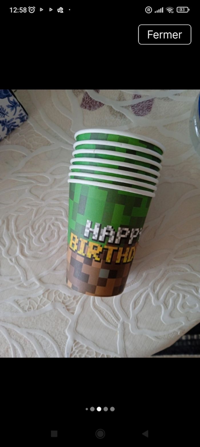 lots deco anniversaire Minecraft - photo numéro 6