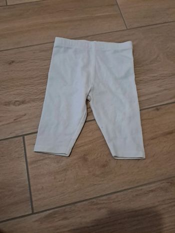 Legging short blanc vertbaudet 9 mois