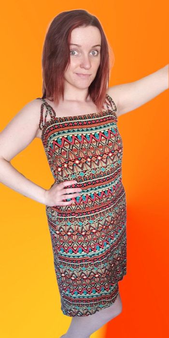 Robe été multicolore motifs aztèques Tati L