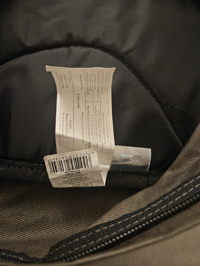 Sac à dos Eastpak Wyoming - kaki & cuir (neuf) - photo numéro 8