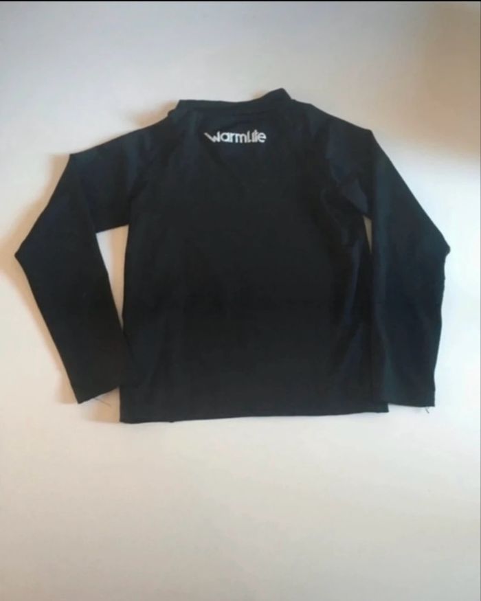Sous pull thermique de sport garçon très bon état taille 7 ans couleur noir - photo numéro 3