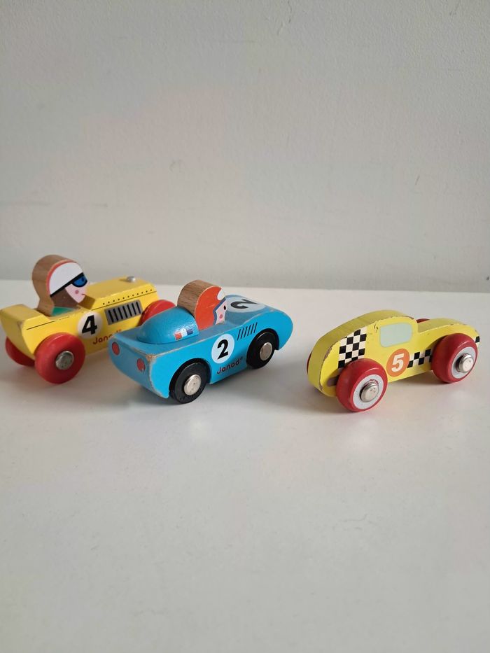 Lot petites voitures bois Janod - photo numéro 6