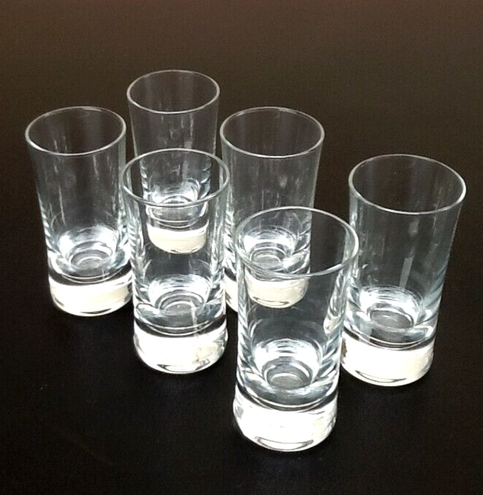 6 verres à Shot Verre tube classique / transparent