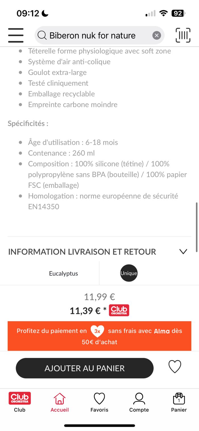 Lot de 4 biberons NUK For Nature tétines débit S + 4 tétines débit M - photo numéro 6