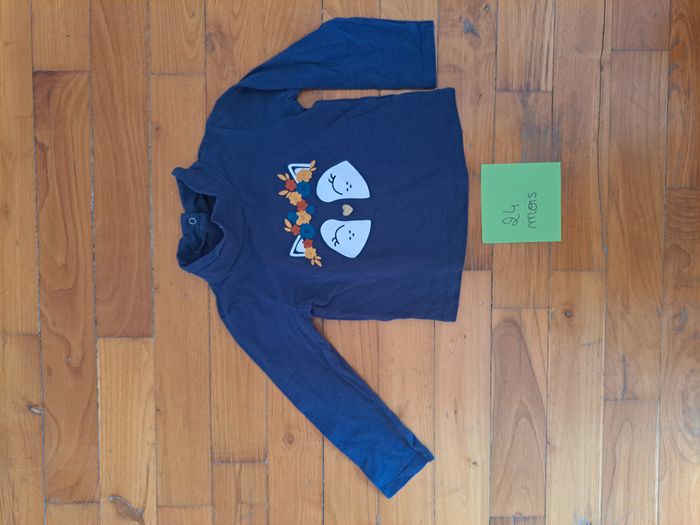 T-shirt Boîte à malices 24 mois bleu