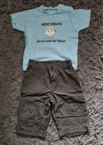 Ensemble T-shirt + pantalon 6mois