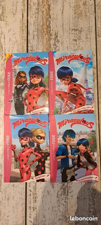 Lot 4 livres Miraculous bibliothèque rose 🌹