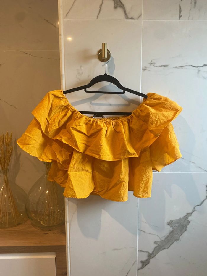 Haut Zara, crop top, avec manche, taille M