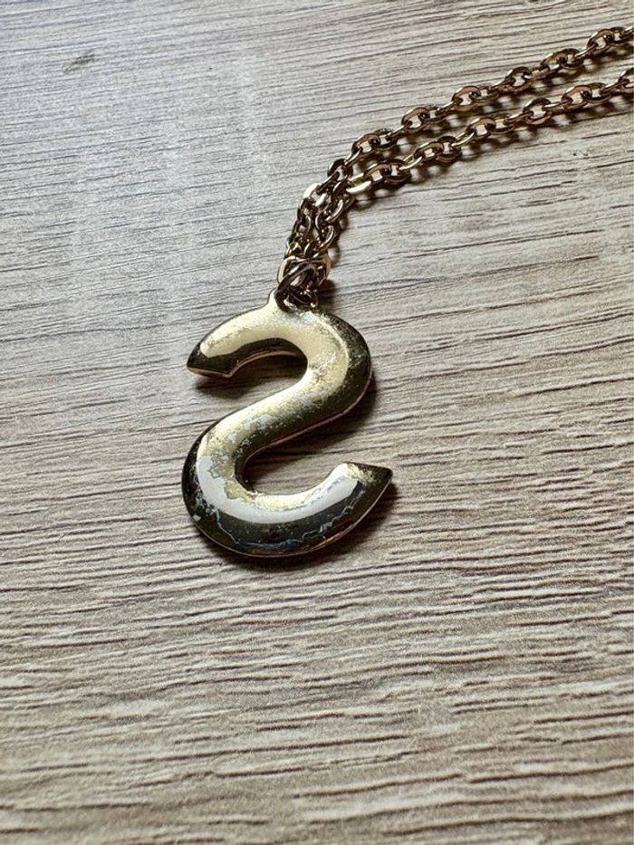 Collier fantaisie chaîne dorée S - photo numéro 3