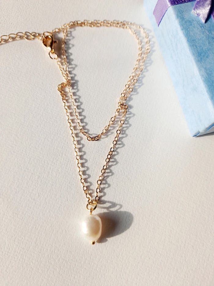 Collier perle d eau douce véritable - photo numéro 2