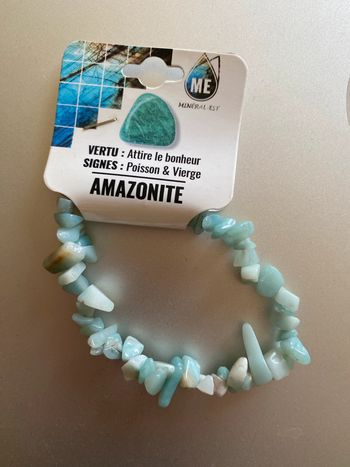 Bracelet en pierres bruts Amazonite