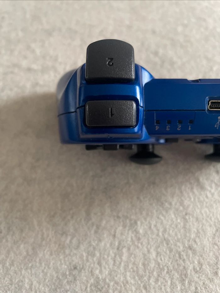Manette PlayStation 3 PS3 Dualshock 3 Sixaxis 500 mA Officiel Très Bon État Bleu - photo numéro 6