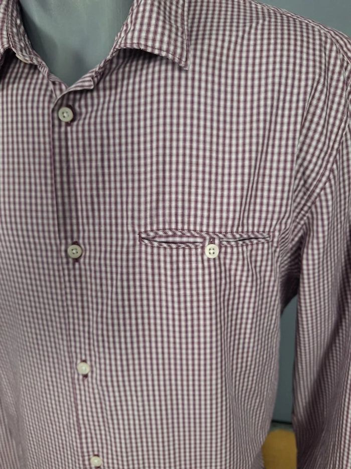Chemise chevignon manches longues à carreaux homme / slim / taille XL (415) - photo numéro 3