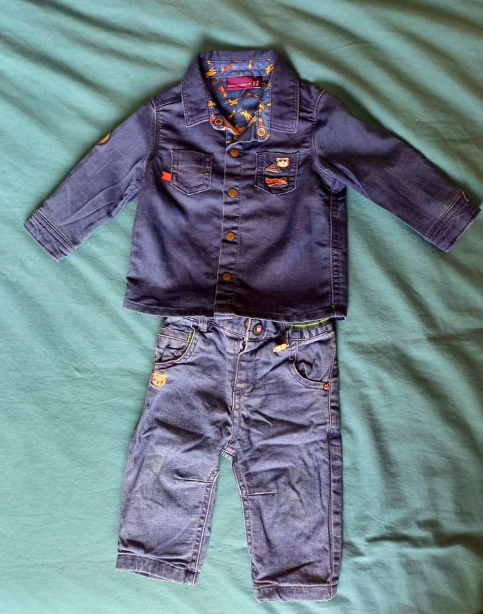 TENUE EN JEAN - 6 MOIS