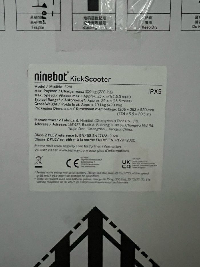 Trottinette électrique Ninebot KickScooter F25I neuve et scellée, moteur 300 W - photo numéro 9