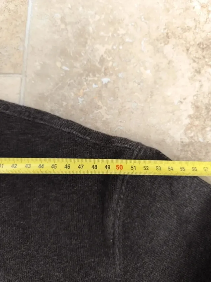 Pull quart zip camionneur Ralph Lauren marron logo blanc XL - photo numéro 6