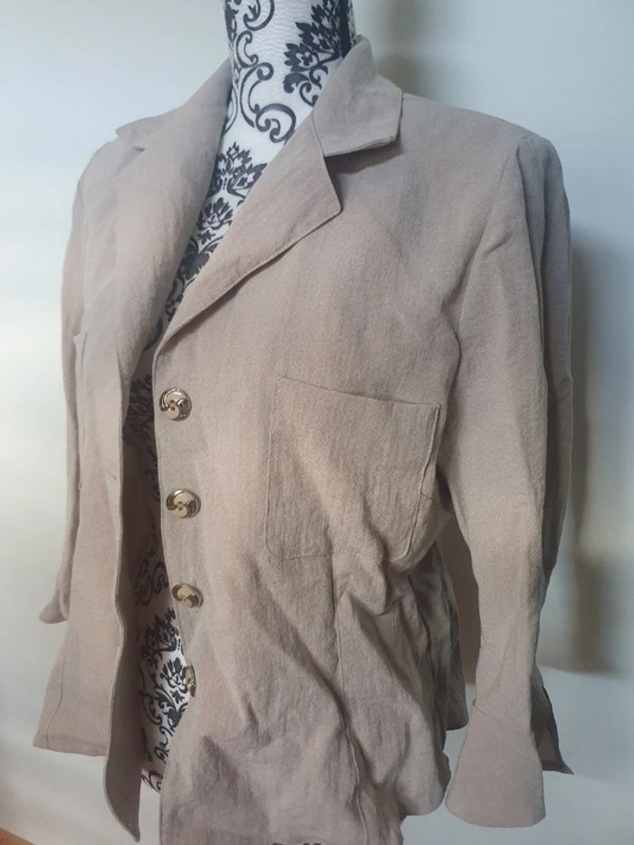 Chemise veste beige - photo numéro 2