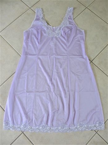 Fond de robe / Combinaison antistatique lilas femme Damart – Taille L
