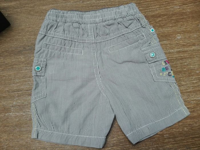 Bermuda short rayures marin bébé garçon 6 mois orchestra NEUF - photo numéro 2