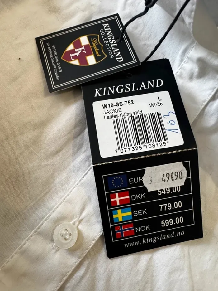 Chemise équitation Kingsland, taille L, neuve, pour femme - photo numéro 2