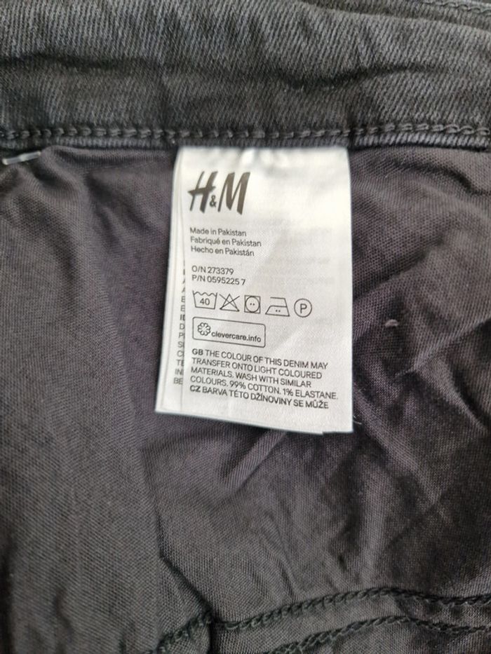 Short En Jeans Délavé Noir - photo numéro 10